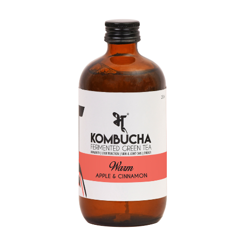 Bhu Kombucha Fermented Green Tea - Warm: Apple & Cinnamon 250ml