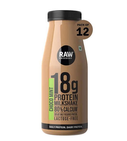 Raw Pressery Dairy Protein Milkshake, Choco Mint (12 x 200ml)