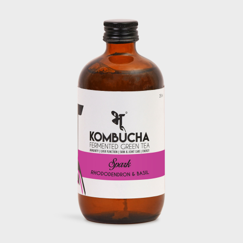 Bhu Kombucha Fermented Green Tea - Spark: Rhododendron & Basil 250ml