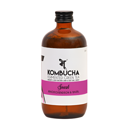 Bhu Kombucha Fermented Green Tea - Spark: Rhododendron & Basil 250ml
