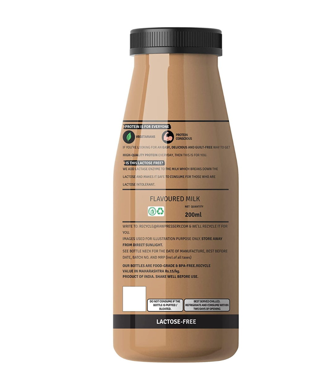 Raw Pressery Dairy Protein Milkshake, Choco Mint (12 x 200ml)