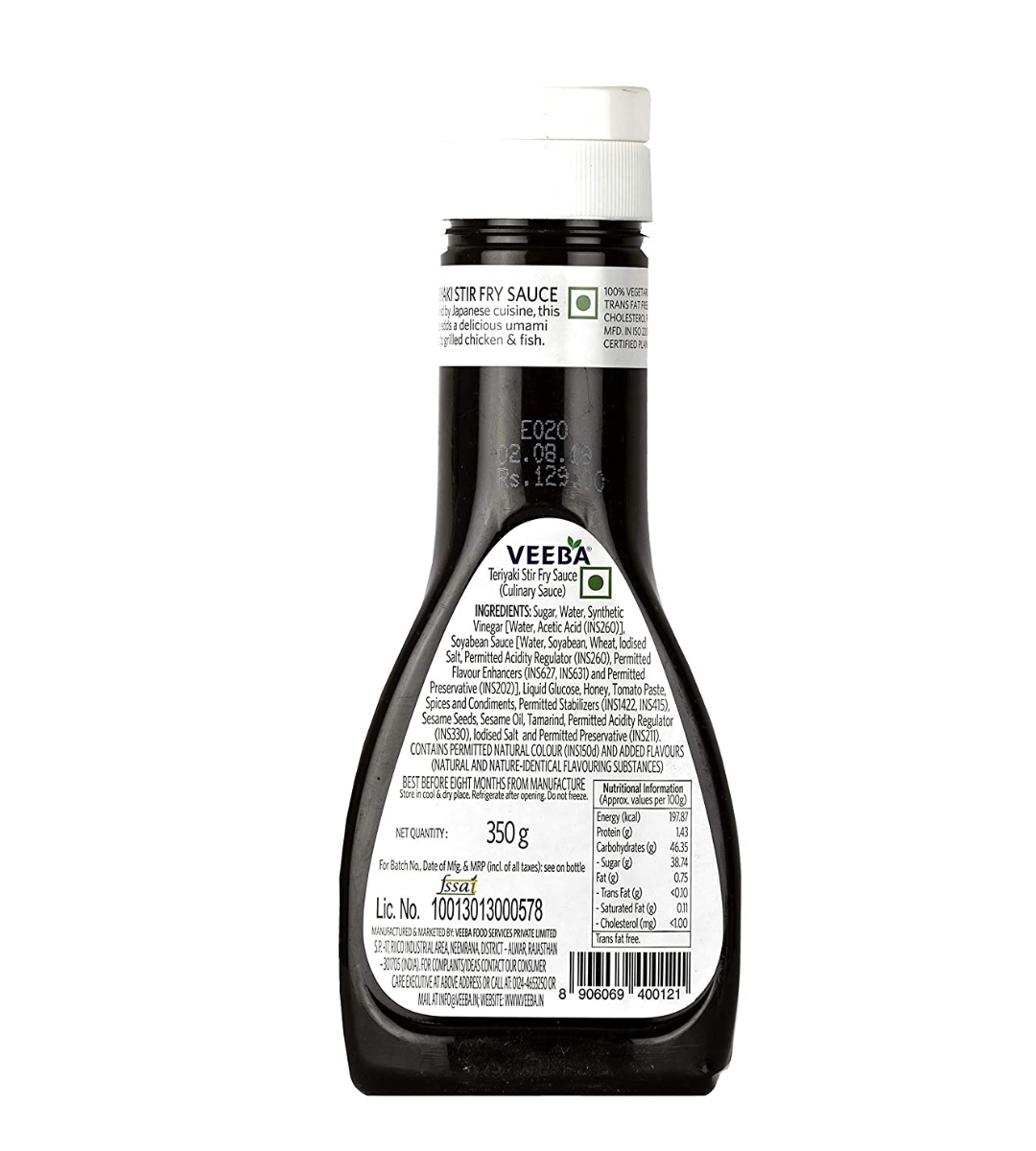 Veeba Teriyaki Stir Fry Sauce, 350g Bottle