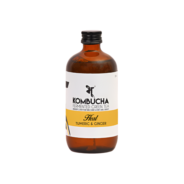 Bhu Kombucha Fermented Green Tea - Heal: Turmeric & Ginger 250ml (Pack of 1)