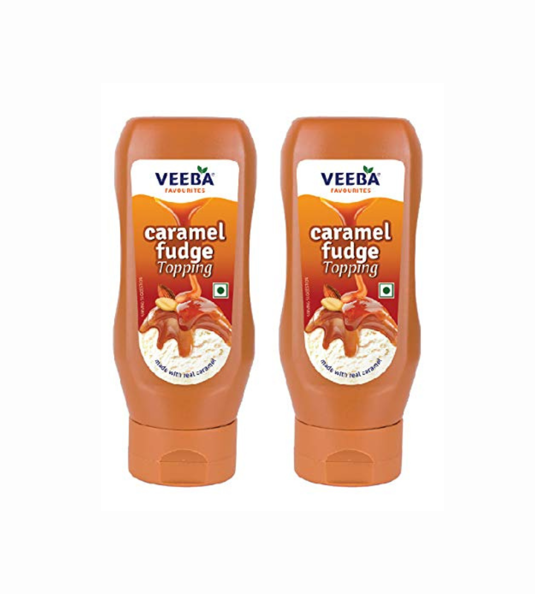 Veeba Caramel Fudge Topping, 380g - Pack of 2