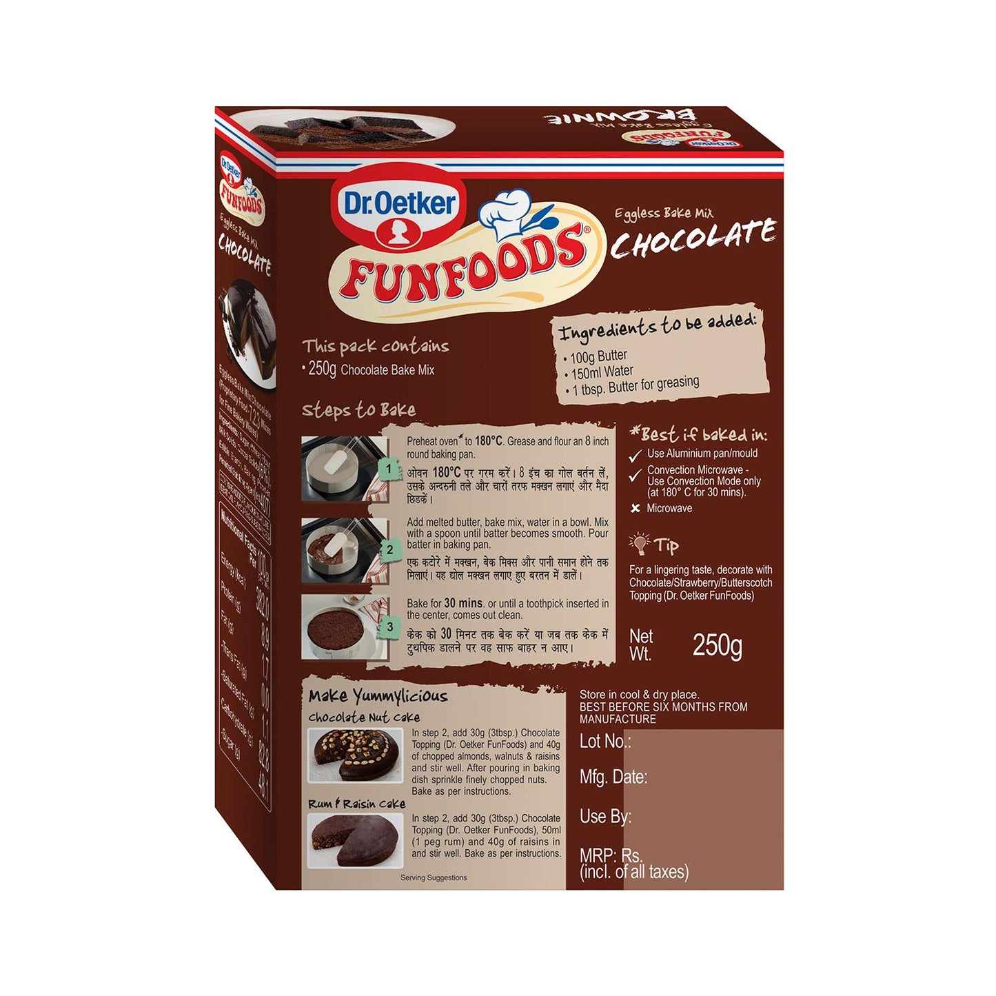 Dr. Oetker Fun Foods Brownie Eggless Bake Mix