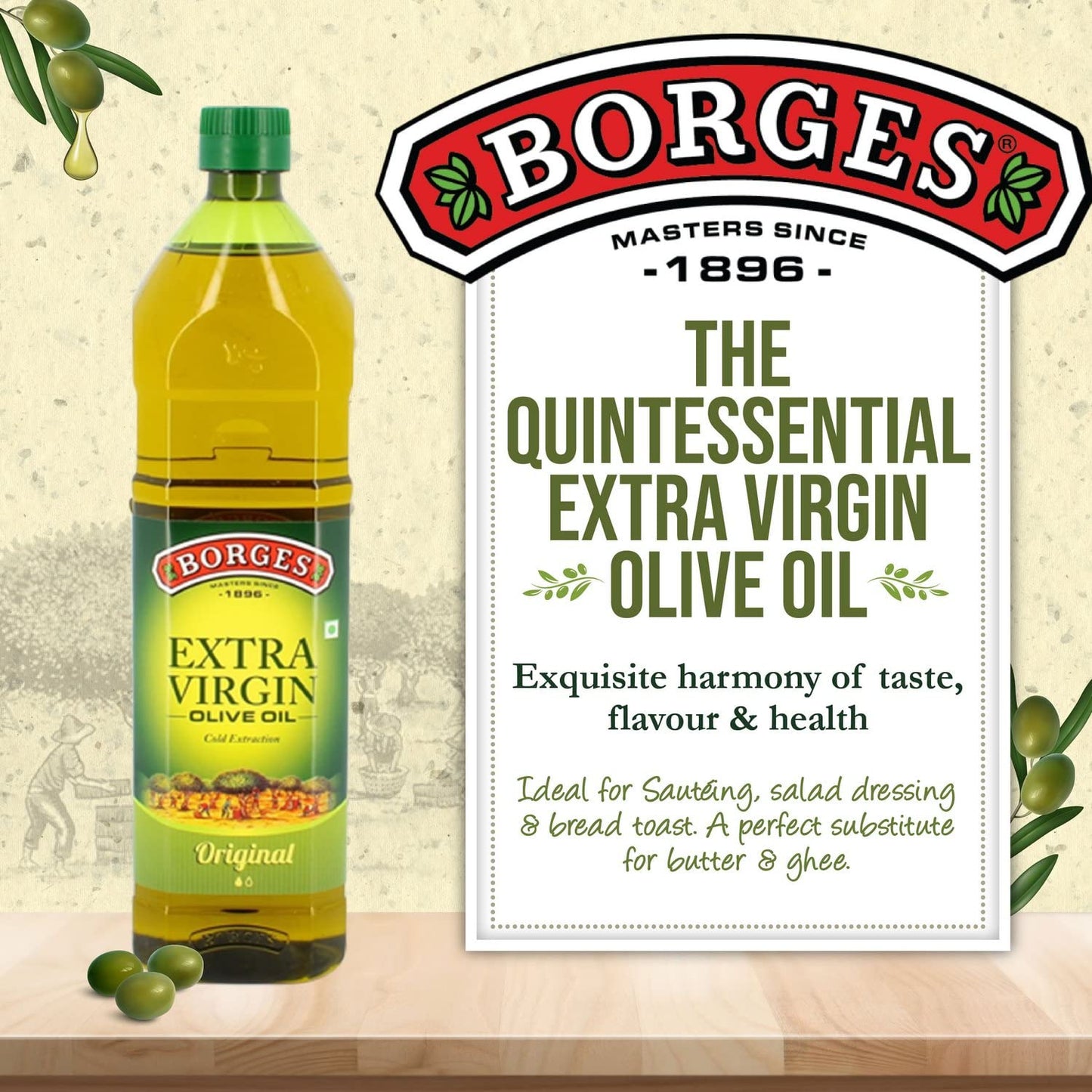 Borges Extra Virgin Olive Oil -1L Pet