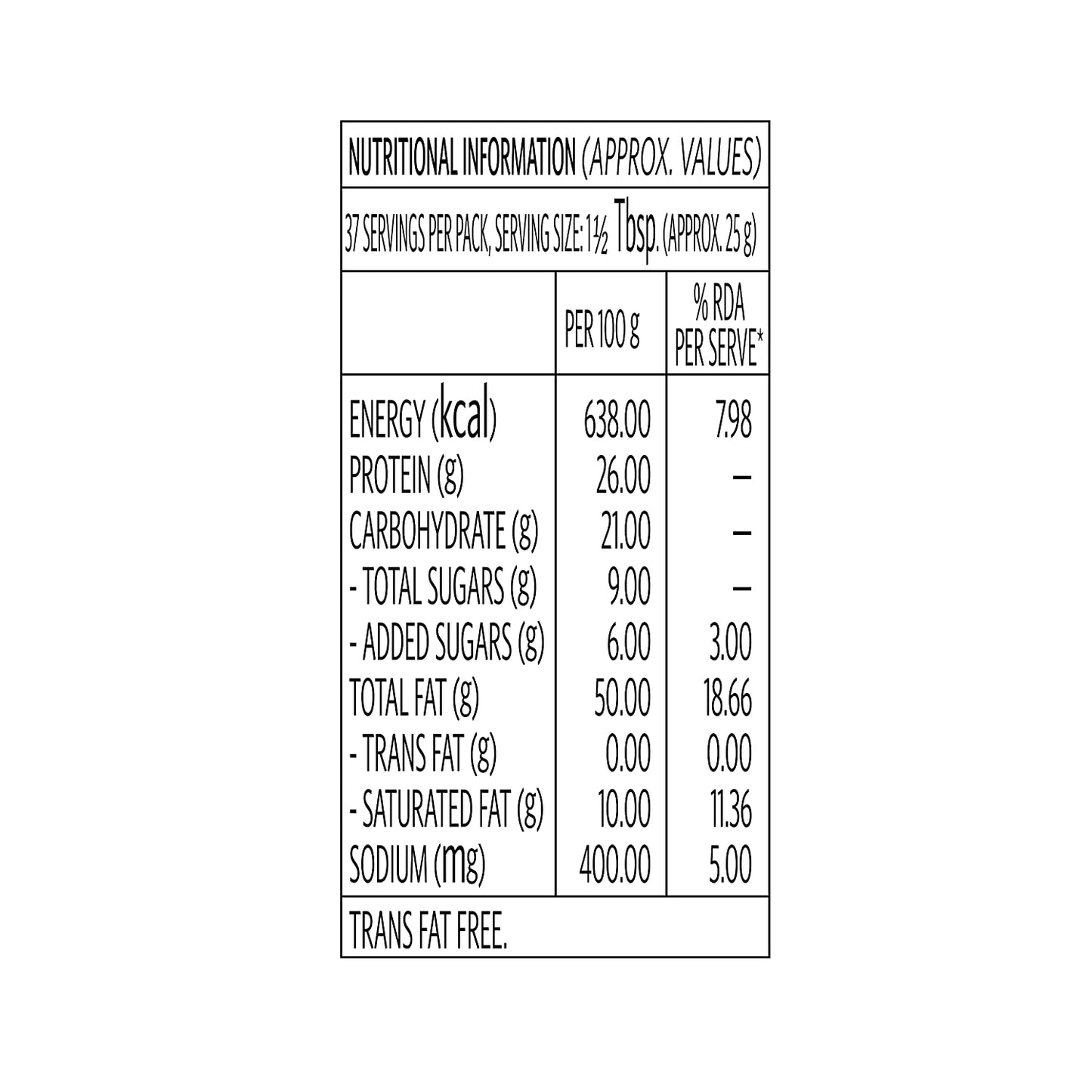 Veeba Peanut Butter Crunchy 925g