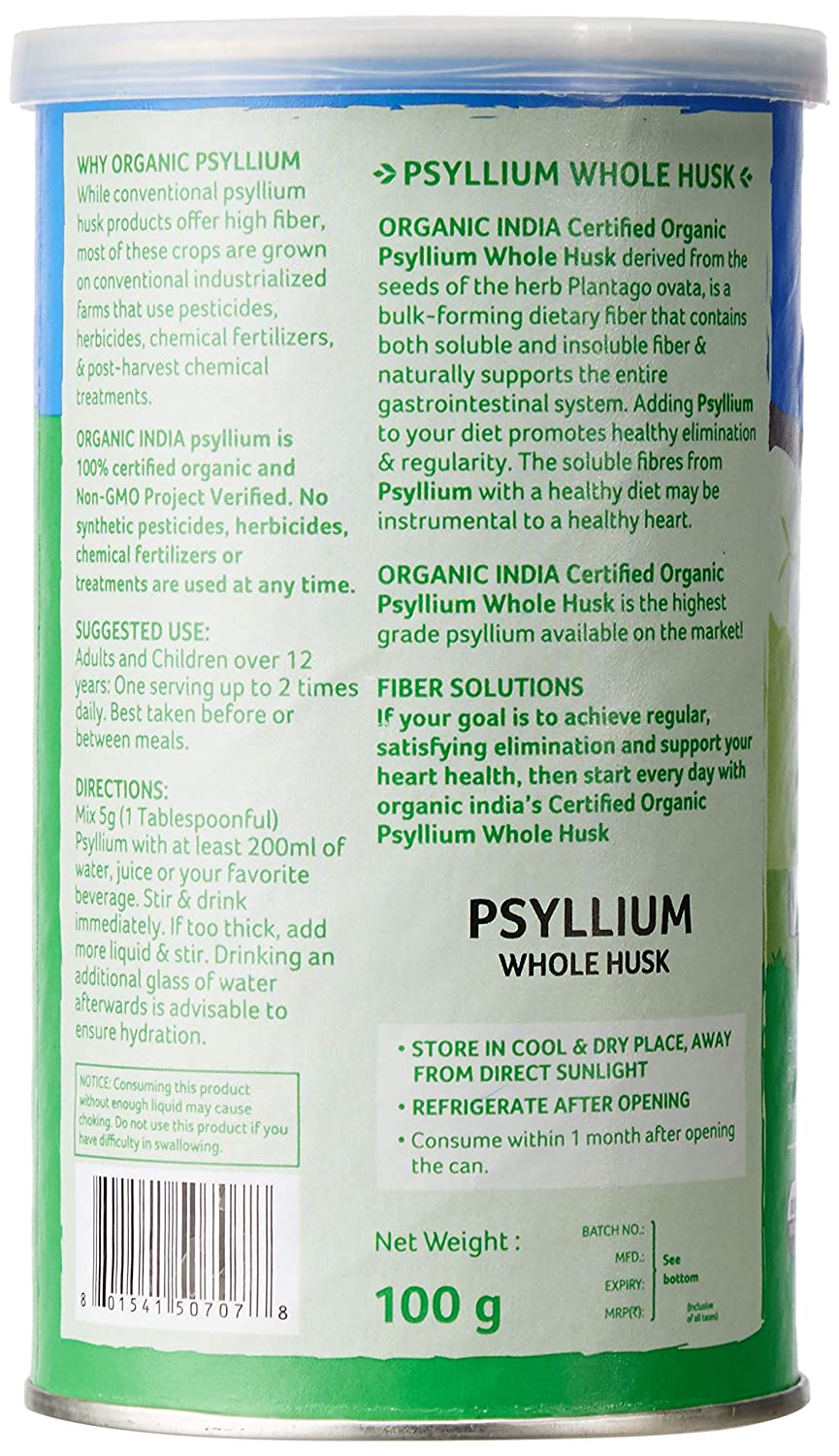 Organic India Psyllium whole husk 100gm