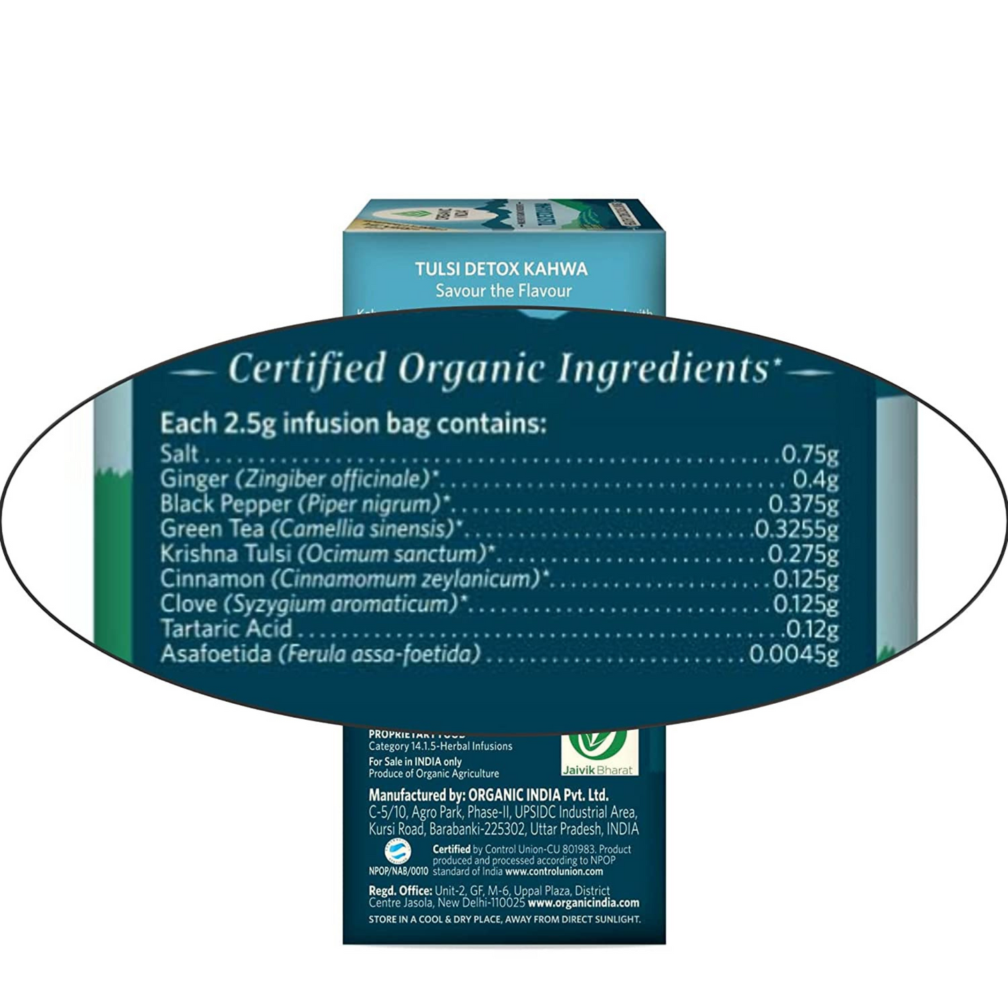 ORGANIC INDIA Tulsi Detox Kahwa - 25 Tea Bags