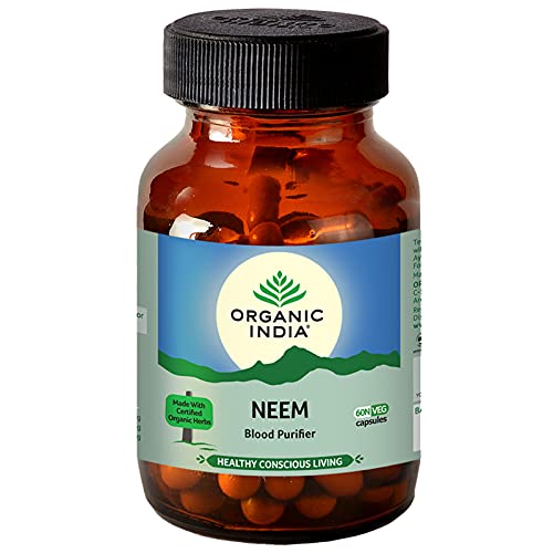 ORGANIC INDIA Neem 60 Capsules Bottle, 60N
