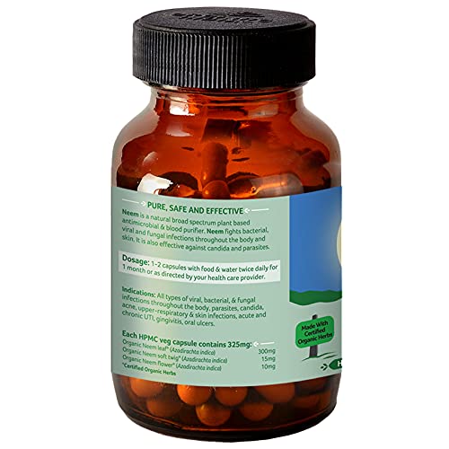 ORGANIC INDIA Neem 60 Capsules Bottle, 60N