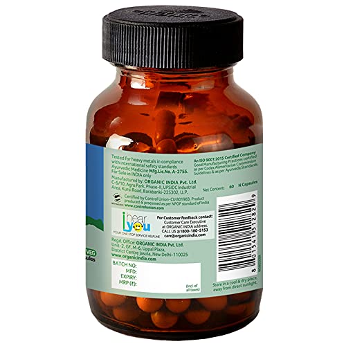 ORGANIC INDIA Neem 60 Capsules Bottle, 60N