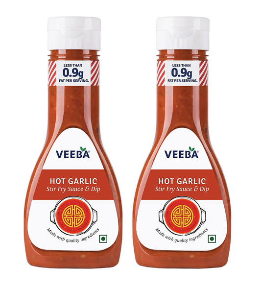 Veeba Hot Garlic Stir Fry Sauce & Dip, 330g - Pack of 2
