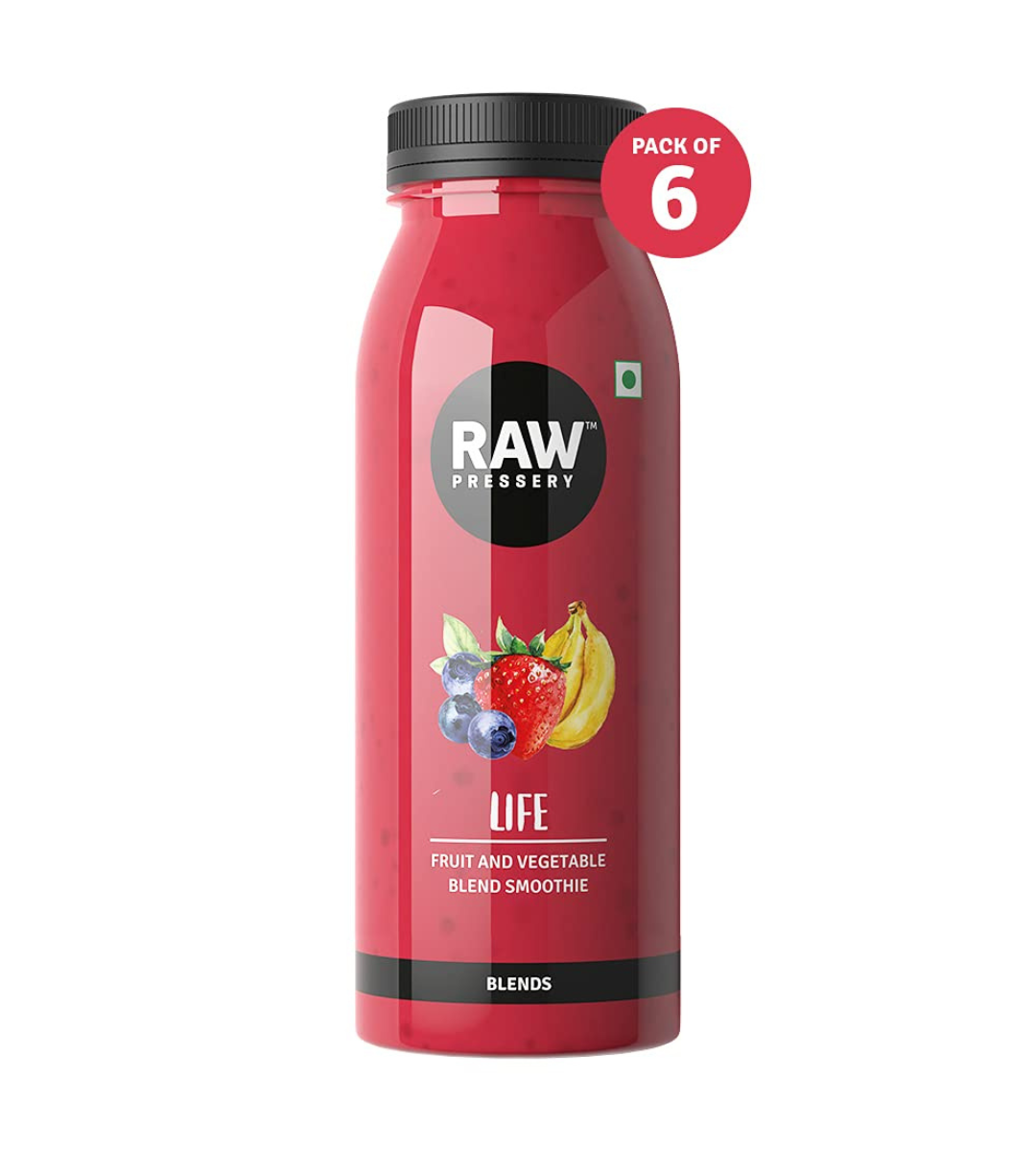 Raw Pressery Strawberry Banana Berry Smoothie - Life Juice (6 x 250ml)