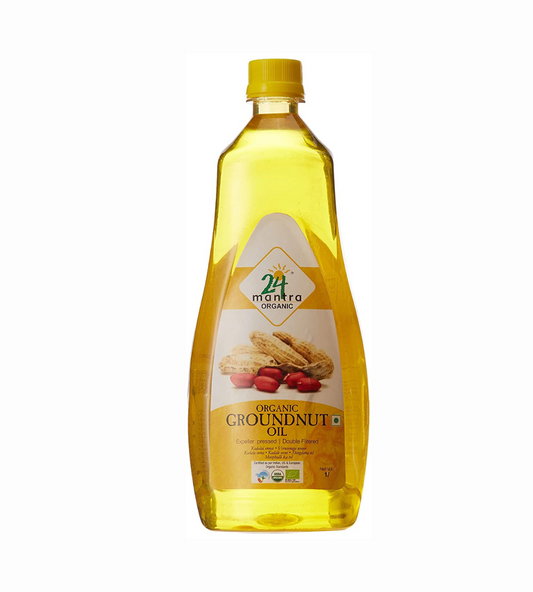 24 Mantra Organic Groundnut Oil, 1L