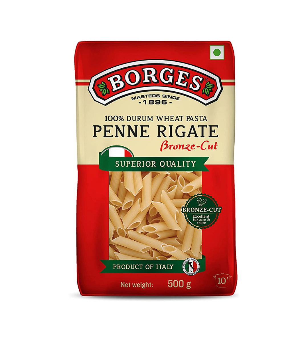 Borges Penne Rigate Durum Wheat Pasta, 500 grams