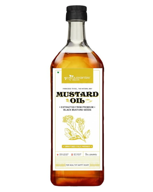 Weguarantee Naturals Mustard Oil | Pure & Unrefined Cold-Pressed Kachi Ghani | 1 L