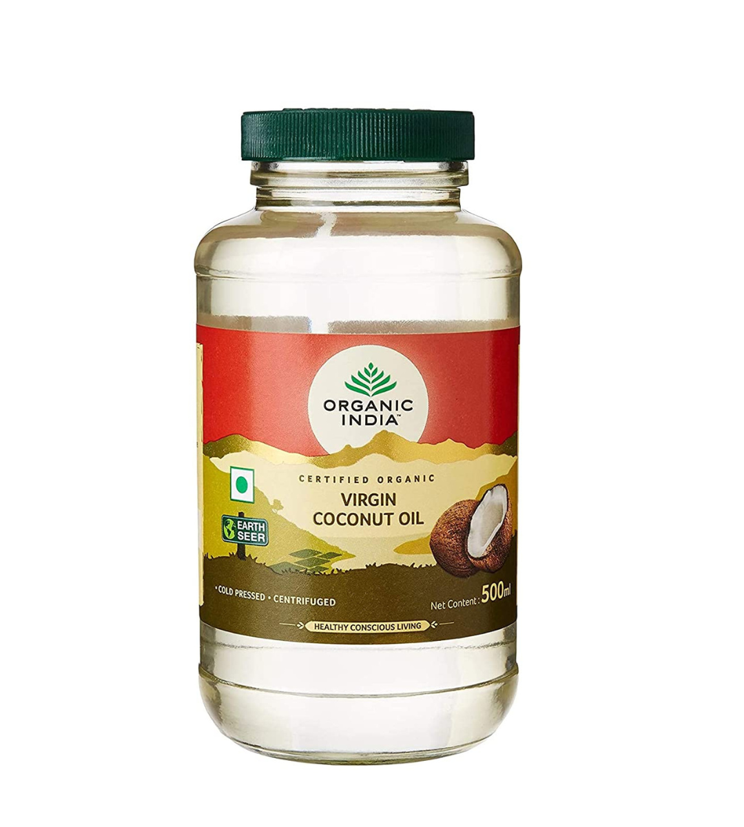 ORGANIC INDIA Cold Pressed Virgin Coconut Oil, 500ml