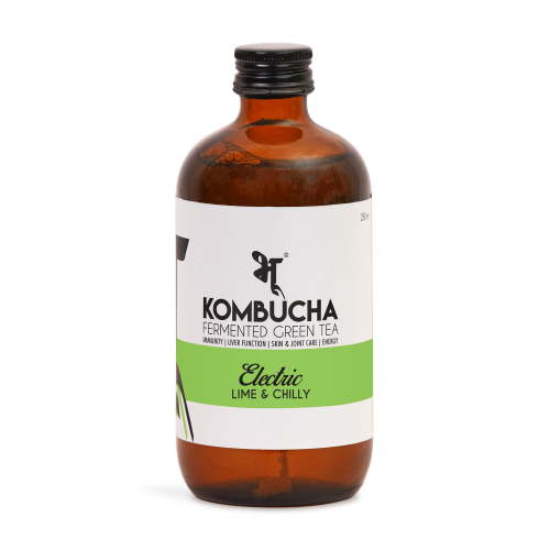 Bhu Kombucha Fermented Green Tea - Electric: Chilli & Lime 250ml