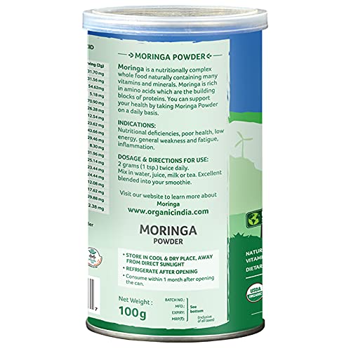 ORGANIC INDIA Moringa Powder 100 Gram