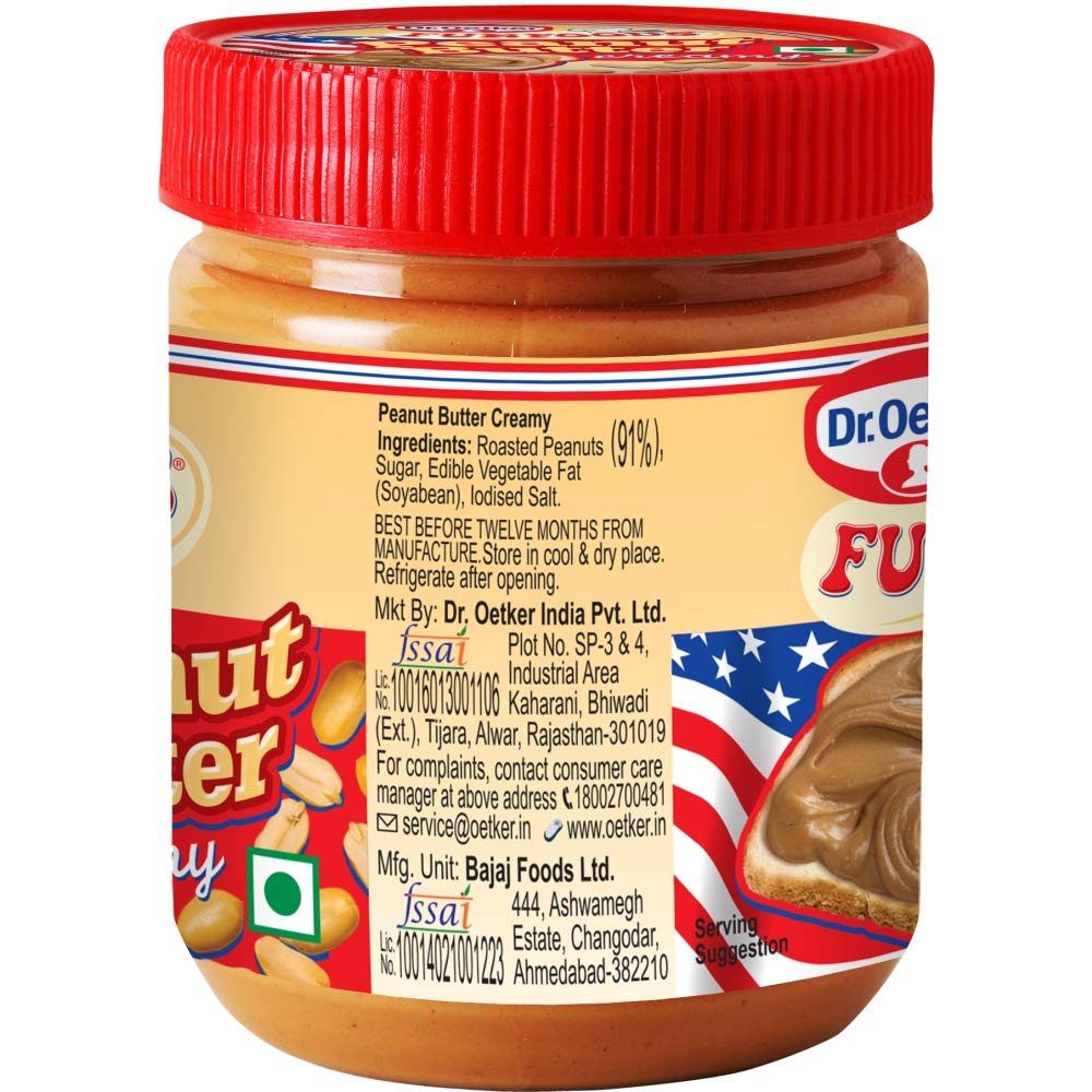 Dr. Oetker FunFoods Peanut Butter Creamy 400g and Crunchy 400g Combo Pack, 800g