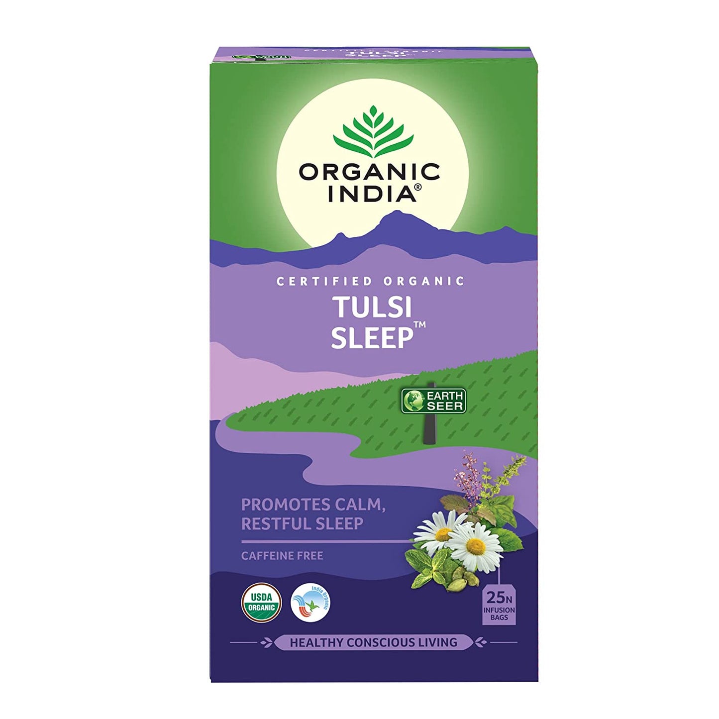 Organic India Tulsi Sleep Tea Bags, 25 Tea Bags