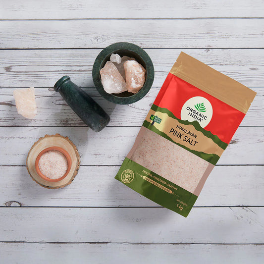 ORGANIC INDIA Pink Rock Salt - 1Kg Packet
