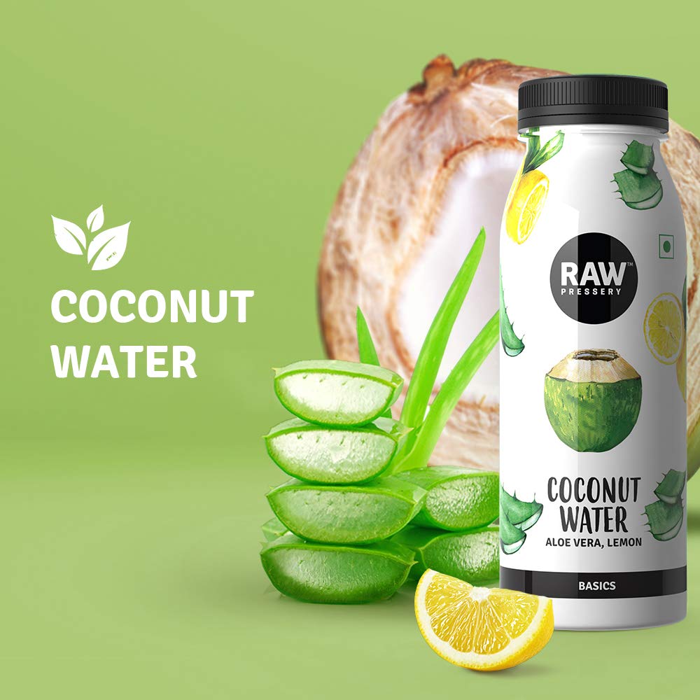 Raw Pressery Coconut Water with Aloe Vera Lemon (Pack of 12 X 200ml)