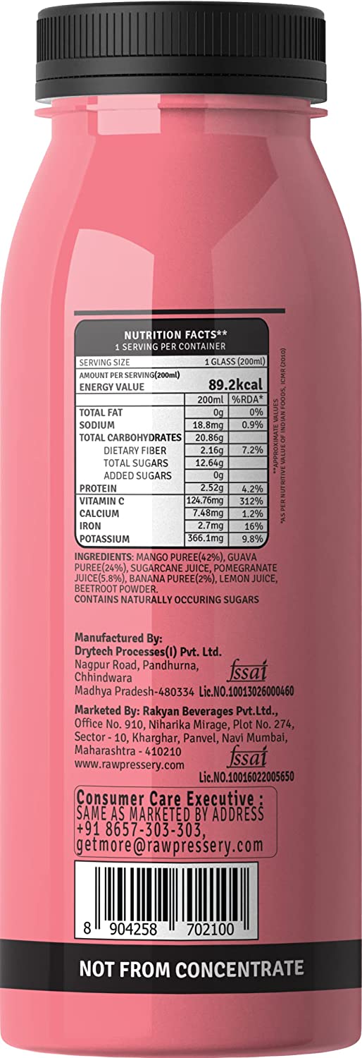 Raw Pressery Mixed Fruit Juice (12 x 200ml)