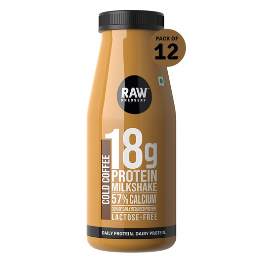Raw Pressery Dairy Protein Milkshake, Cold Coffee (12 x 200ml)