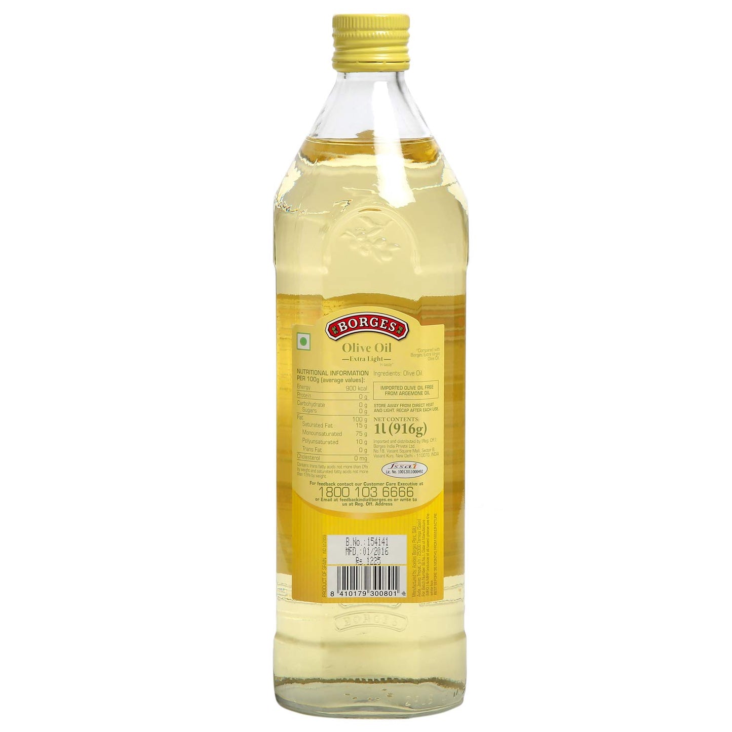 Borges Olive Oil Extra Light, 1L