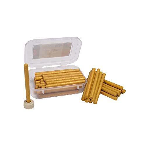 Swaha Om Cylindrical Dhoop Stick (Set of 30), Long Lasting Sandalwood & Floral Fragrance Incense Sticks, Bamboo Less Agarbatti Sticks - Pack of 1