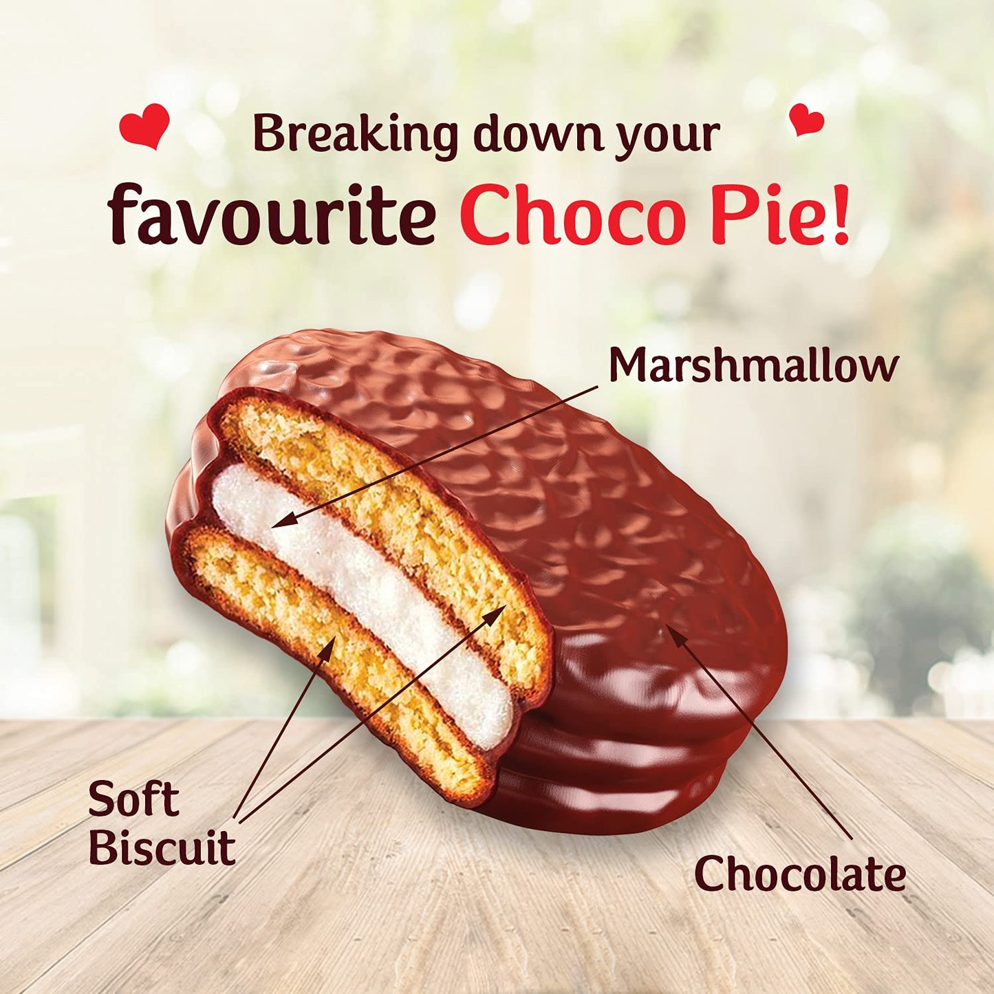 Orion Choco Pie - Chocolate Coated Soft Biscuit (12 Pies)